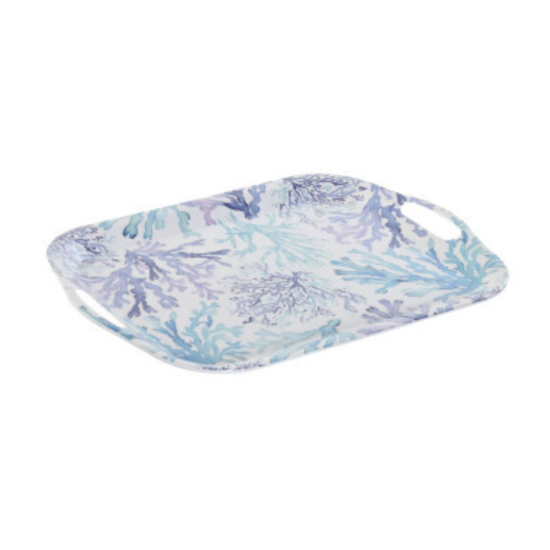 Bandeja melamina corais 41x29cm (AZUL)
